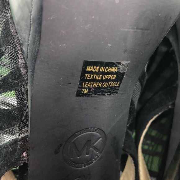 Michael Kors Black Zebra Peep Toe Wedge Heels 7 - Picture 7 of 13